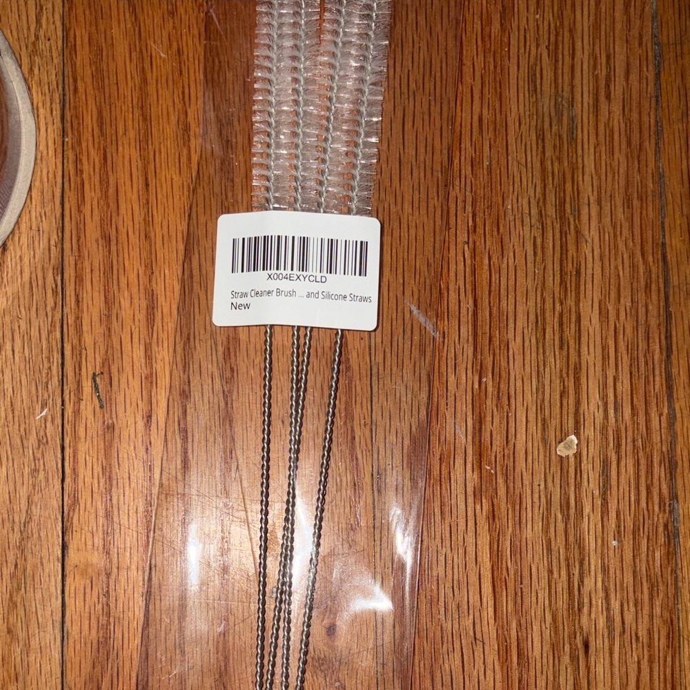 Straw Cleaner Brush Set with Silicone Straws